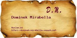 Dominek Mirabella névjegykártya